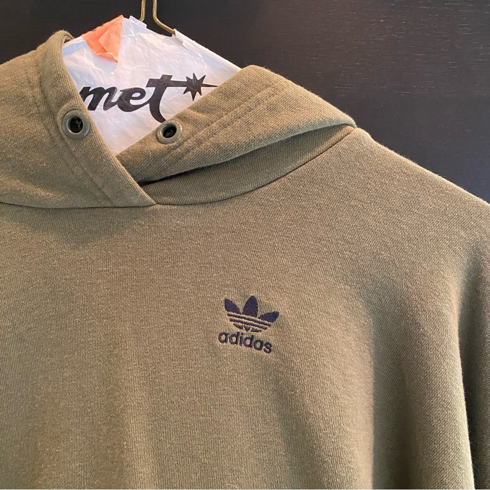 Army green adidas hoodie - Picture 3 of 8